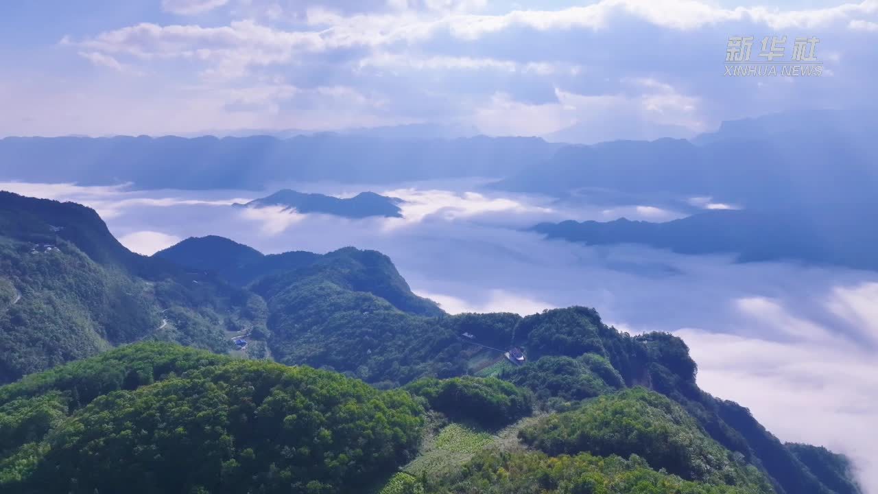 瞰中国｜湖北巴东：云海山峦入画屏