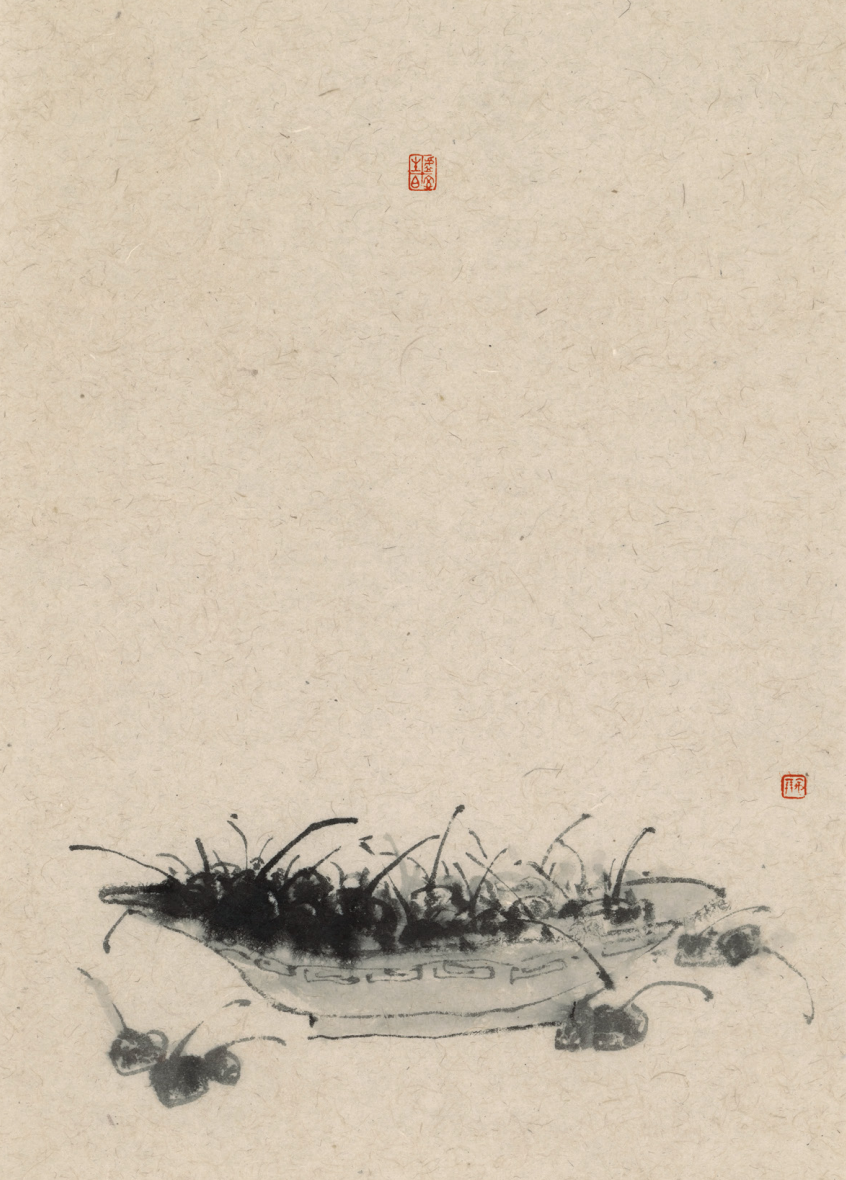 《墨泼樱桃》 45cm×30cm 2022年