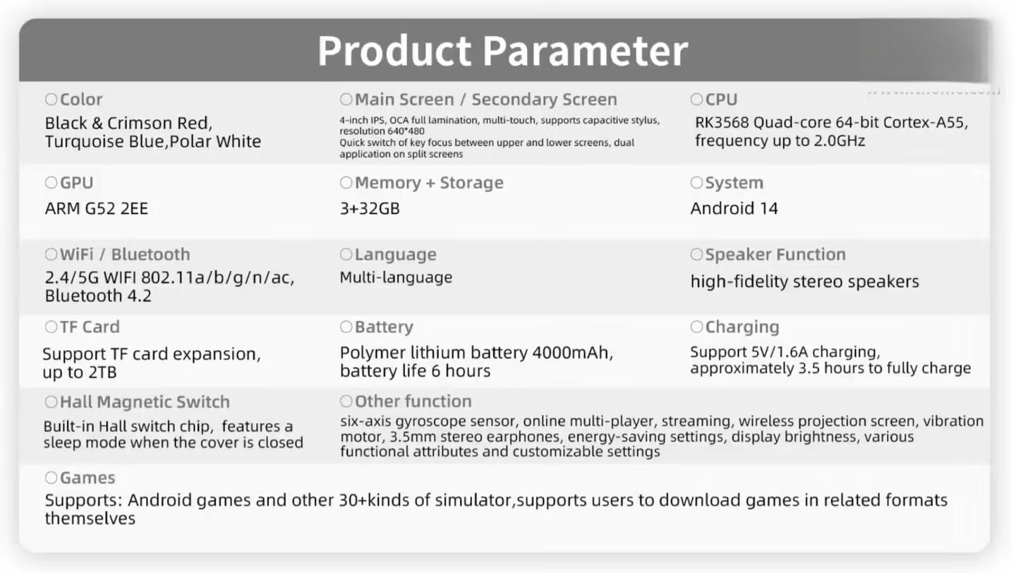 外观致敬任天堂NDSL:ANBERNIC安伯尼克RG DS双屏掌机曝光,搭载RK3568芯片