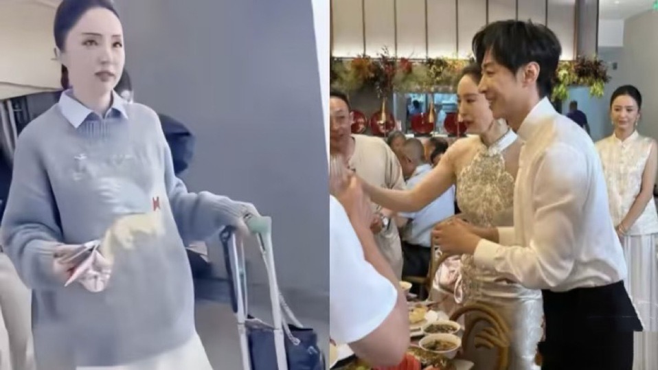 董璇和爸妈接女儿放学，穿阔腿裤被“大肚”抢镜，二婚后发福了？封面图