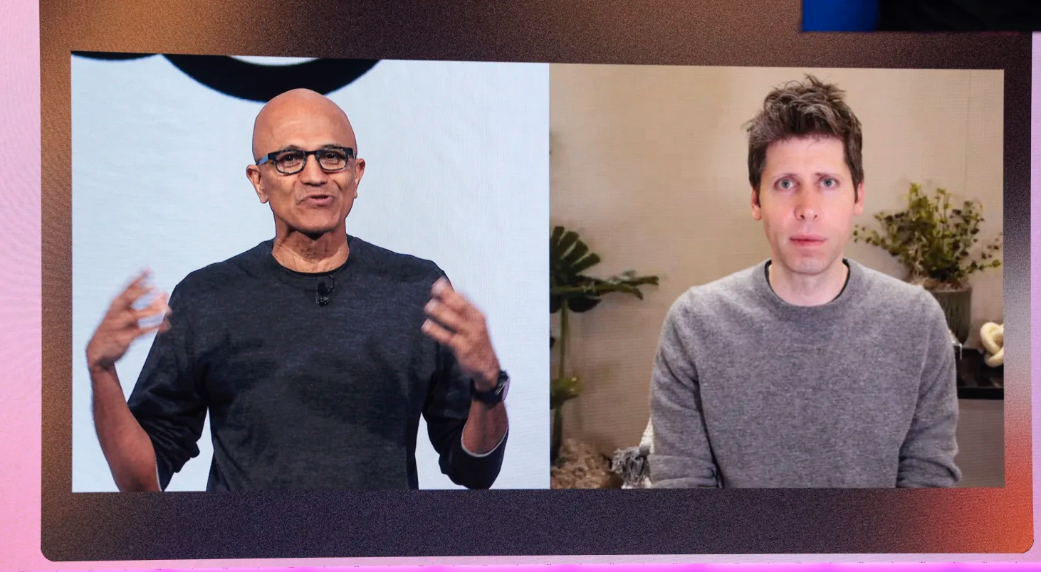 微软CEO纳德拉与奥特曼