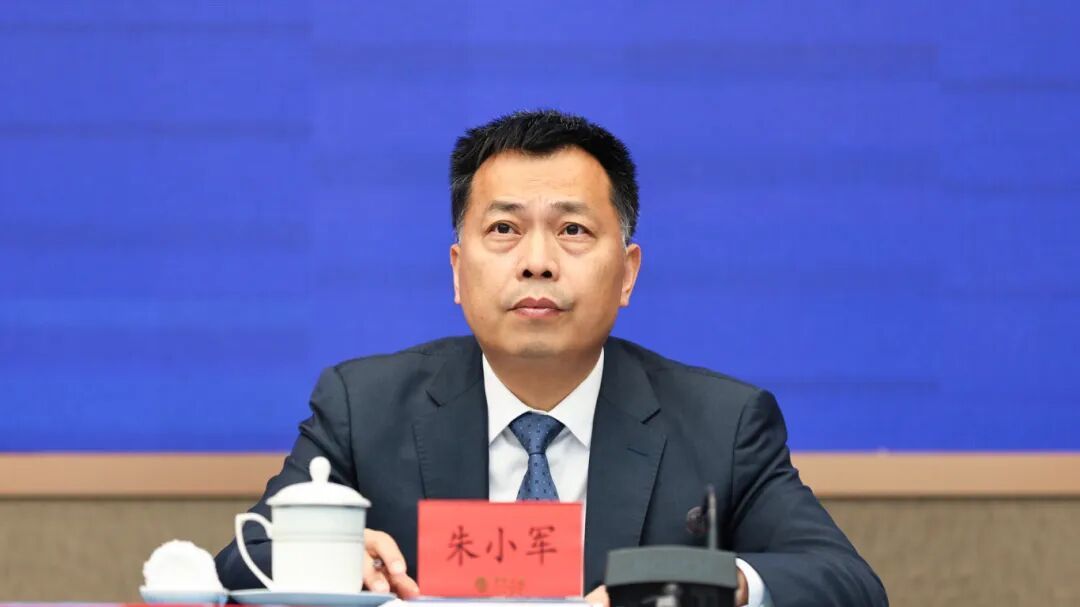 图：广东省商务厅副厅长朱小军发言