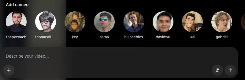 ▲ Sora 应用的“Cameo”功能