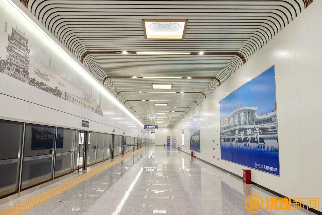 江西首个地下结构高铁站部分站厅站台亮相（图）