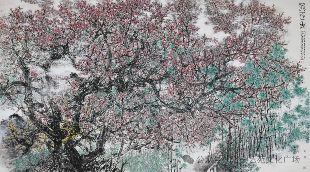 萧晖荣《天下春》设色纸本 279&times;500cm 2025年