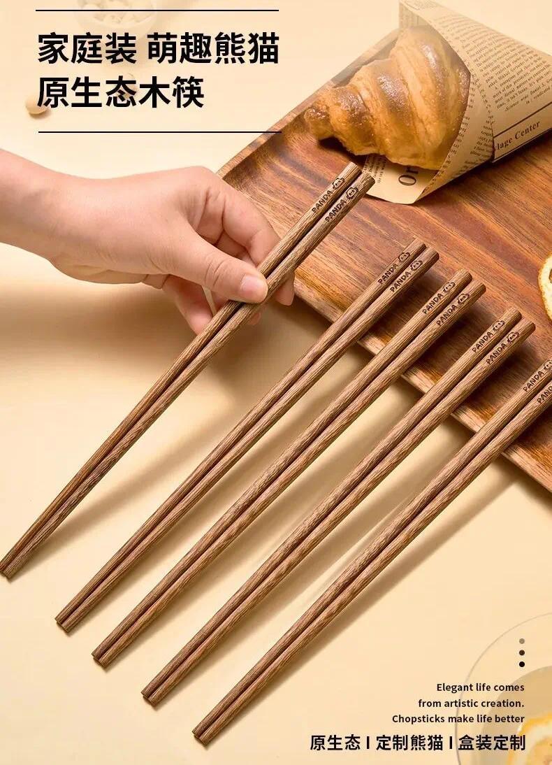 告别“毒筷子”！无漆无蜡的「五色实木筷」，用起来超顺手