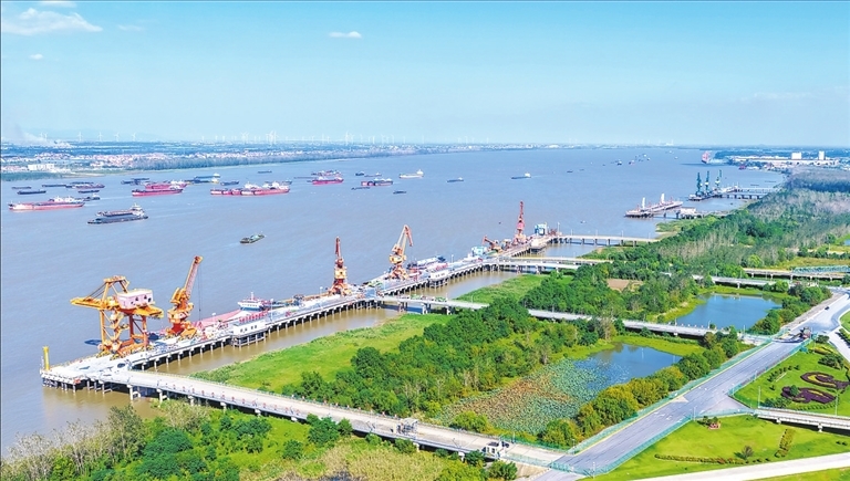 九江港瑞昌港区公用码头运营忙（图）