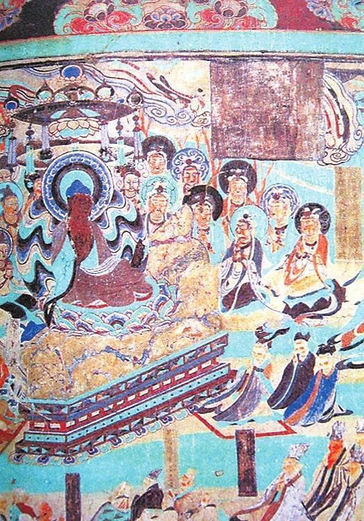 五代 佚名《观无量经变》 莫高窟壁画