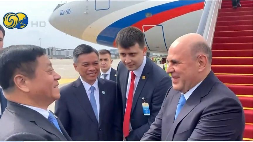 现场画面丨俄总理米舒斯京抵达中国，展开为期两天的访问