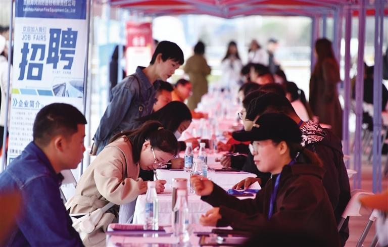 新区人才招聘会现场