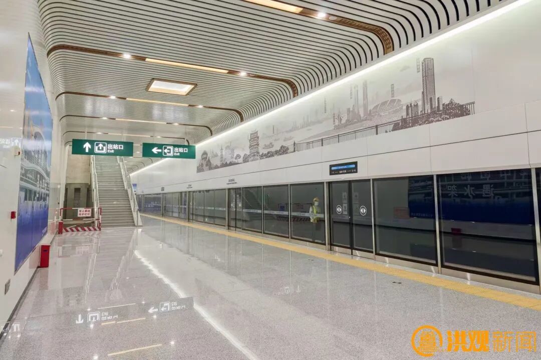 江西首个地下结构高铁站部分站厅站台亮相（图）