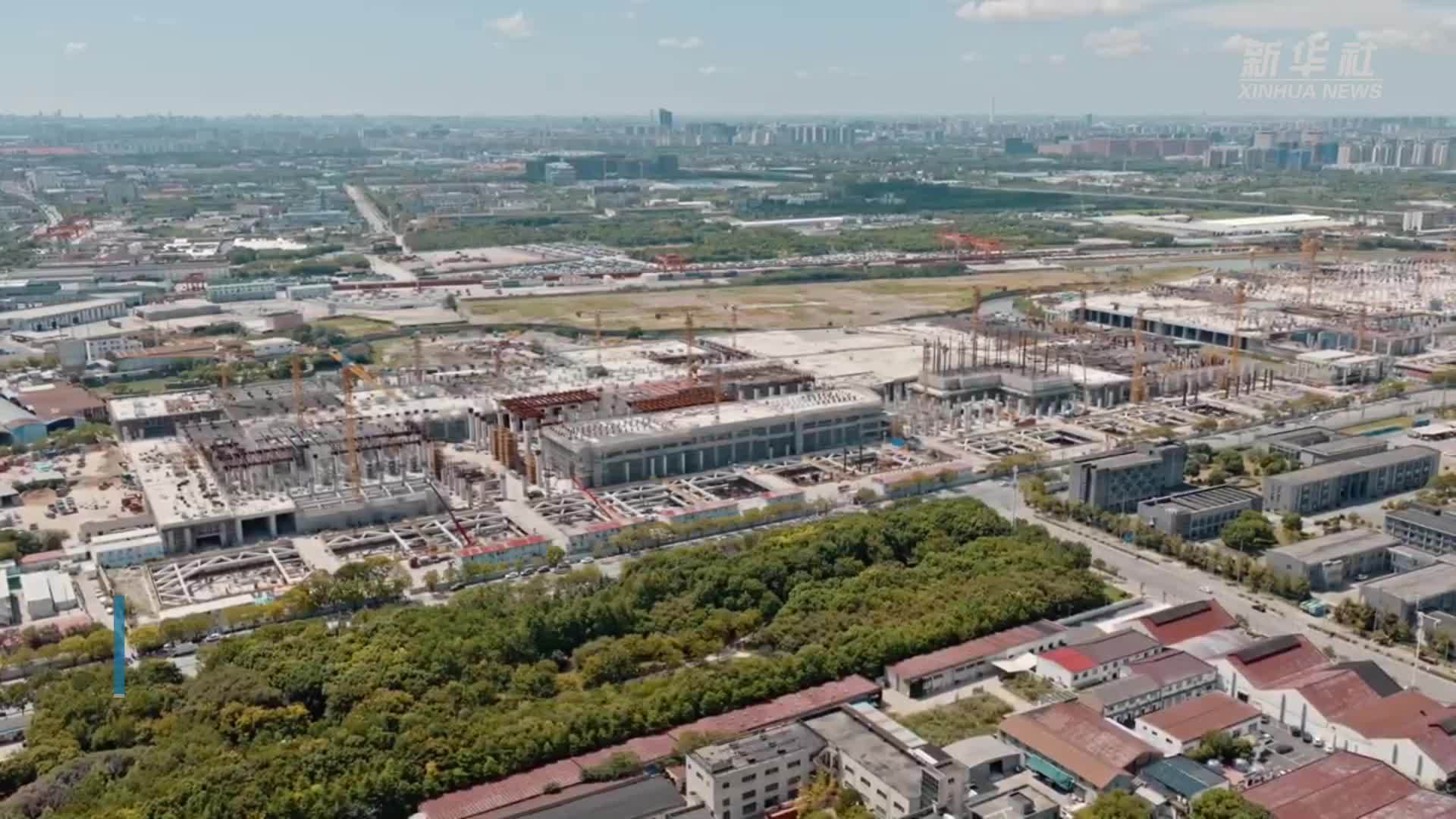 上海地铁在建最大车辆段进入主体结构封顶阶段