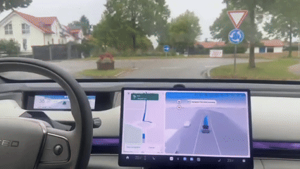 （WePilot 3.0 路试车在德国流畅绕行环岛）