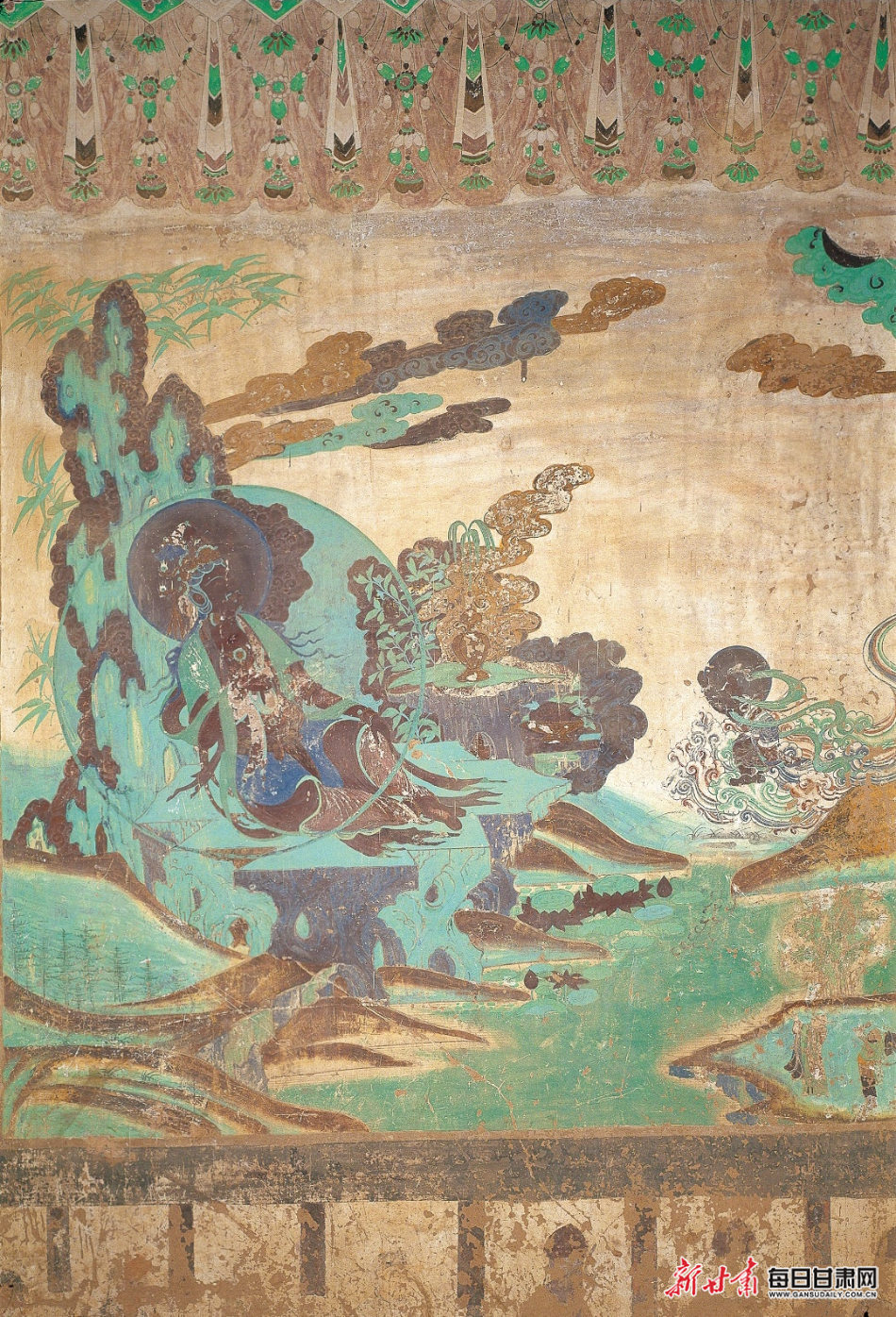 榆林窟第2窟-西壁南侧-水月观音(敦煌研究院供图)