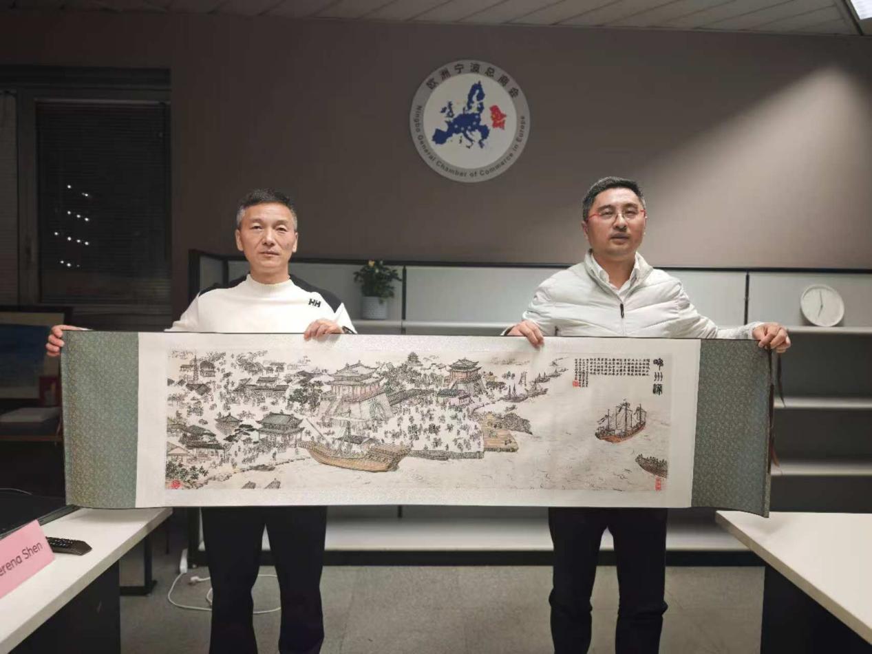 宁波市委常委、组织部部长蒋伟峰一行到访欧洲宁波总商会