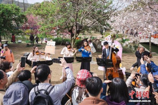 无锡交响乐团在鼋头渚演出。(资料图)无锡市委宣传部供图