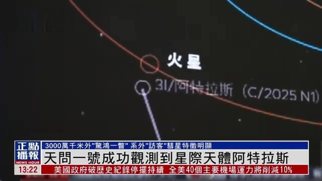 天问一号成功观测到星际天体阿特拉斯