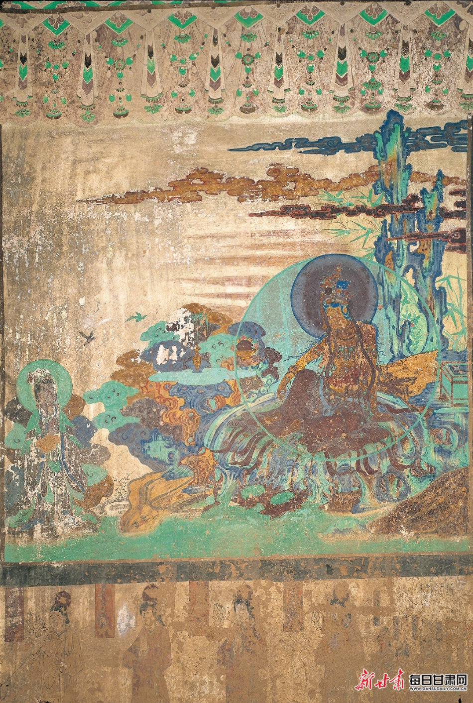 榆林窟第2窟-西壁北侧-水月观音(敦煌研究院供图)