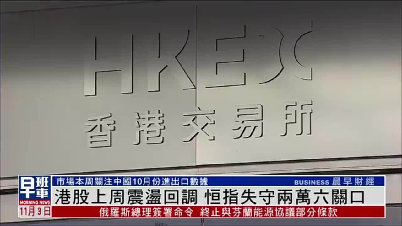 港股一周｜港股上周震荡回调 恒指失守两万六关口