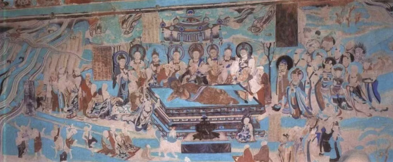 莫高窟148窟西壁《涅槃经变》