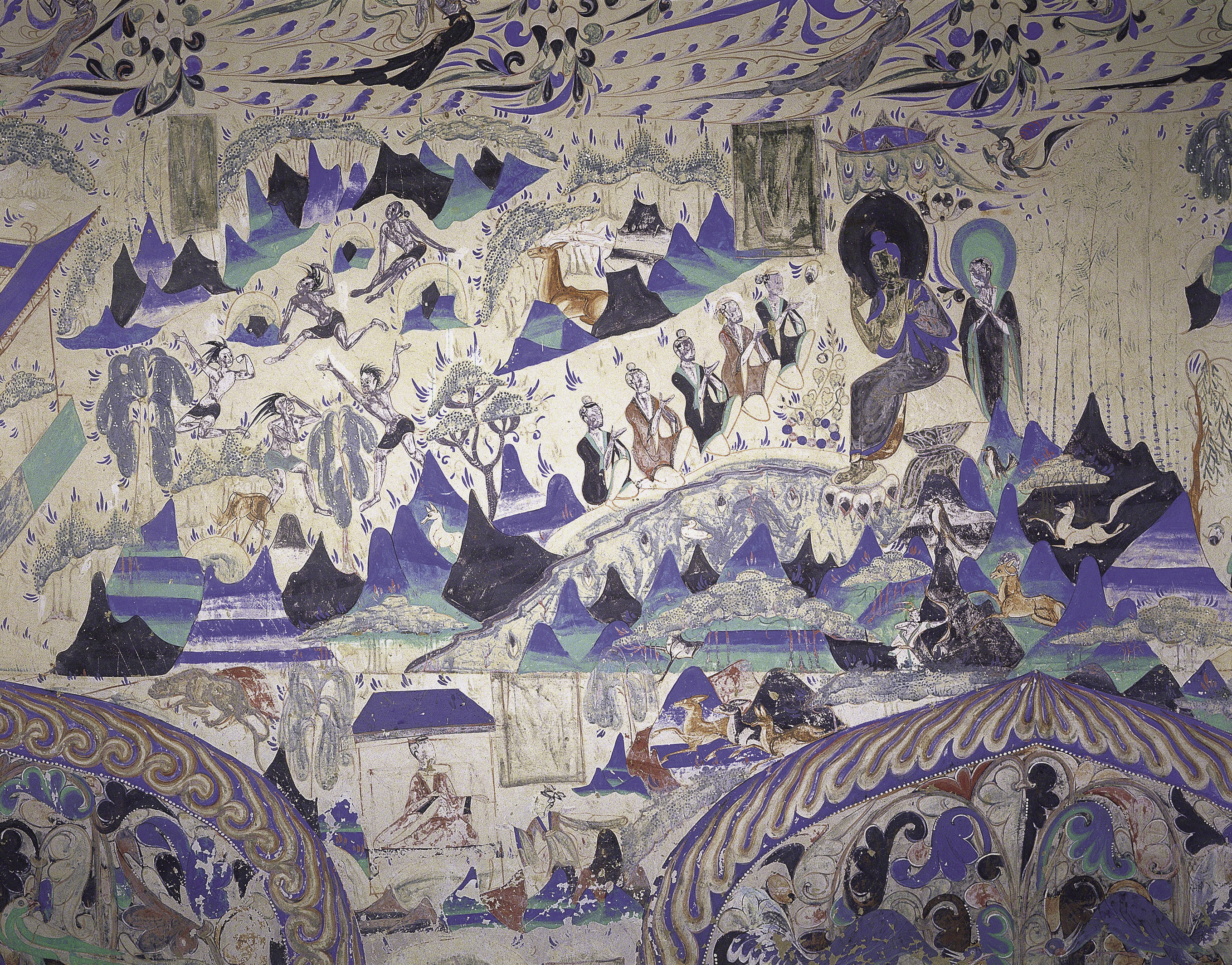 何以中国·壁画里的中国｜丝路壁画迎来新“生机”_fororder_莫高窟第285窟敦煌研究院供图