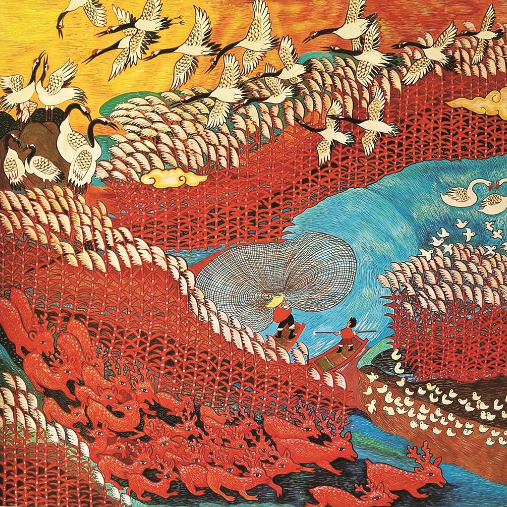 美术作品:《家住向海》 刘兆娥