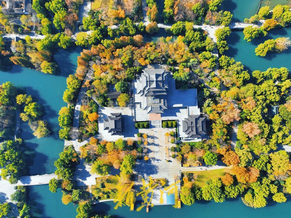 大明湖进入冬日多彩斑斓季，绘就泉城绝美画卷