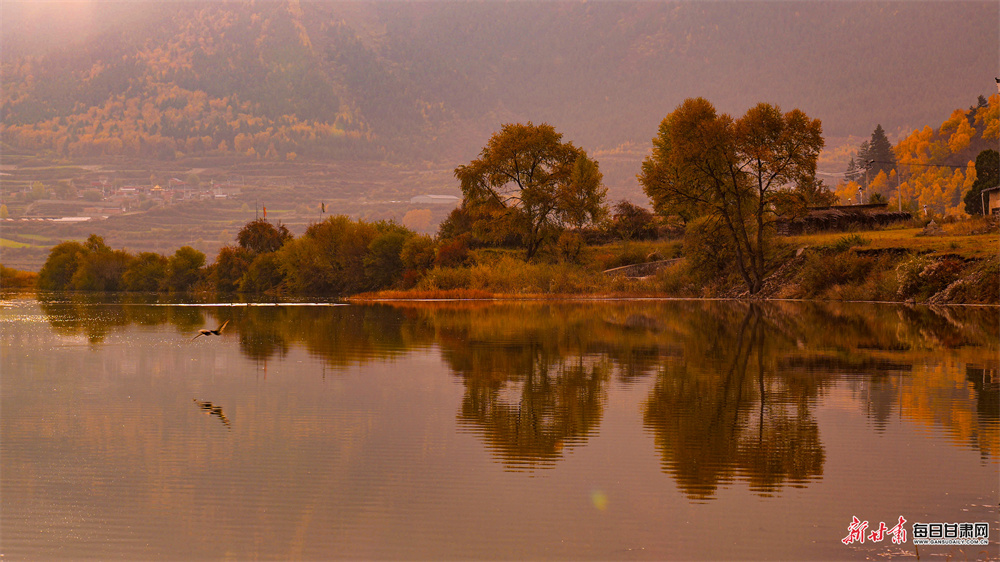 五彩山林似油画 洮河冬韵绘诗篇