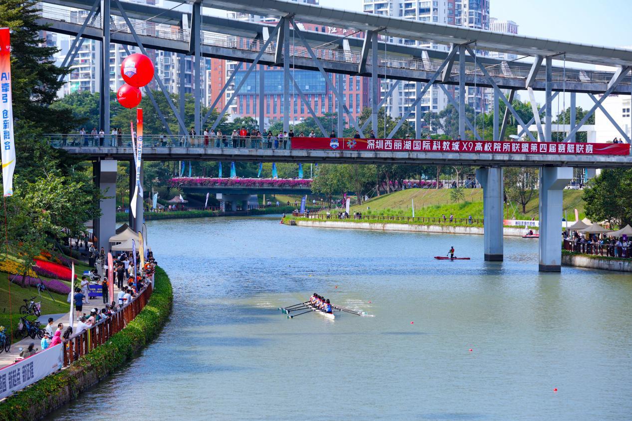 X9联盟第四届赛艇联赛南山大学城站比赛现场