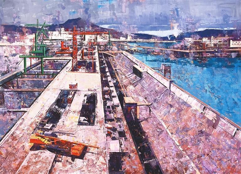 守护安澜 (水粉画) 陈红义