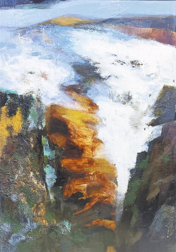 黄河云阵 (漆画) 刘志刚