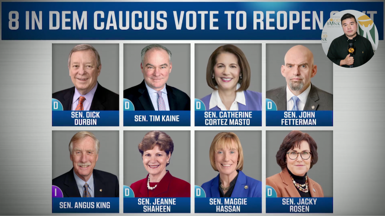 美国观察｜美政府创纪录停摆落幕！8名民主党人或出于“务实”倒戈 两党互称赢家