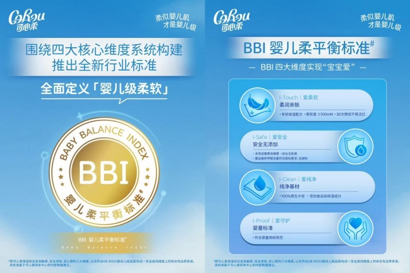 可心柔重磅发布BBI标准:四大维度科学定义“婴儿柔”