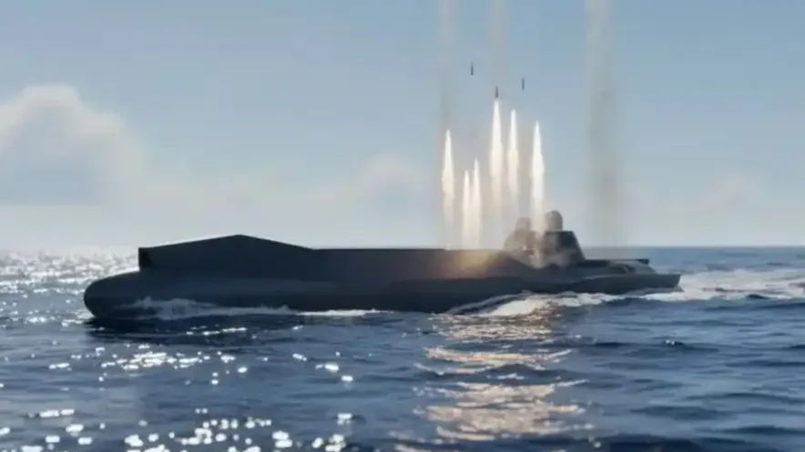 美媒曝光中国“半潜式武库舰”，未来可与076两栖攻击舰密切配合