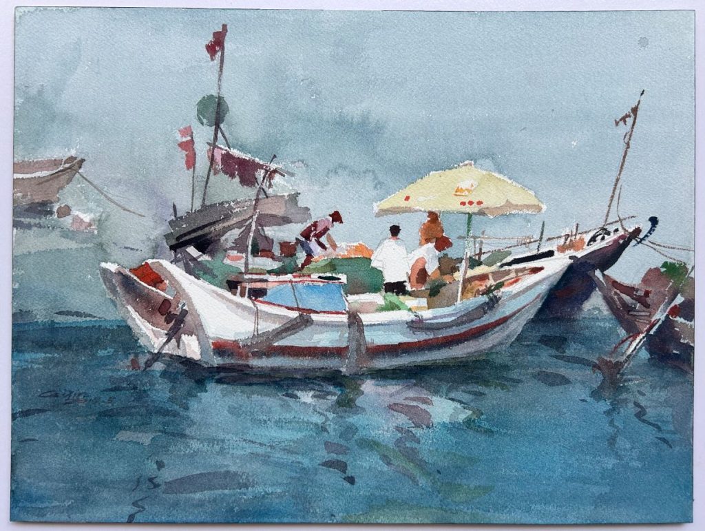 《漁歸》之一 30cm*40cm