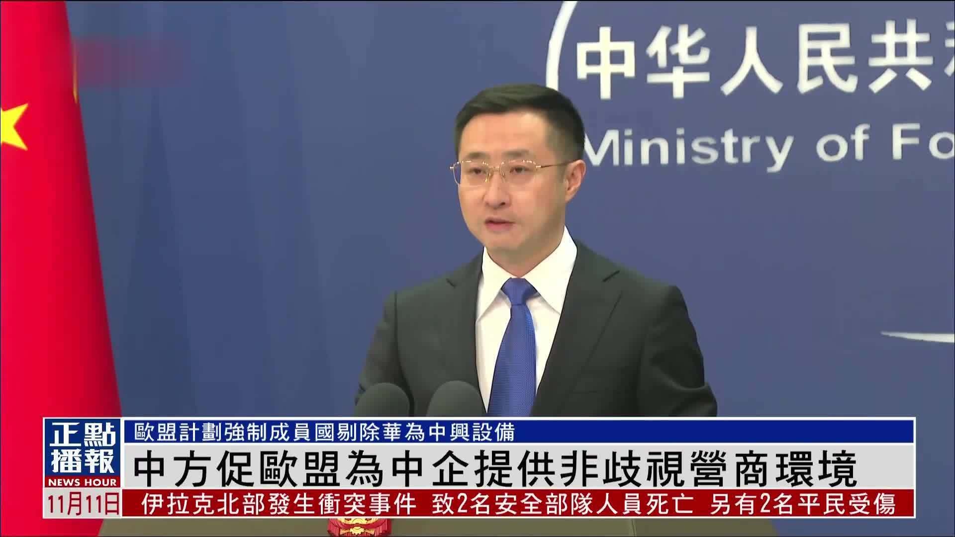 中国外交部促欧盟为中企提供非歧视营商环境