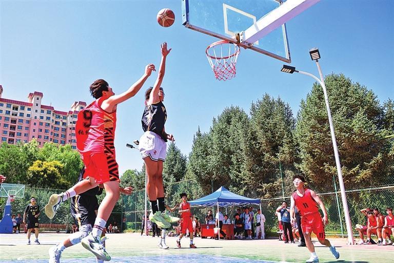 金川区“村BA”篮球比赛现场