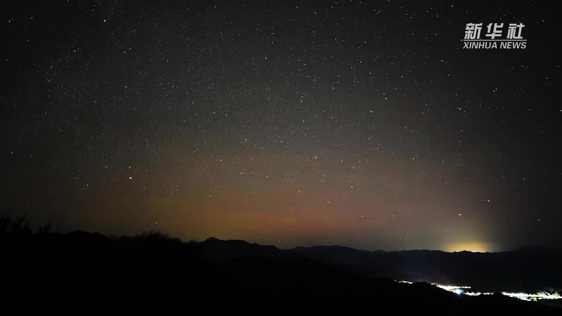 北京怀柔出现极光