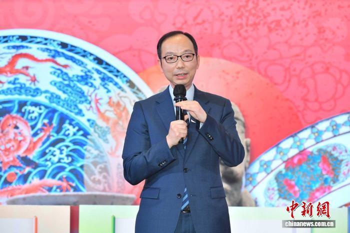 11月8日，林發欽在第二屆粵港澳大灣區中學生歷史知識邀請賽上致辭。(受訪者 供圖)