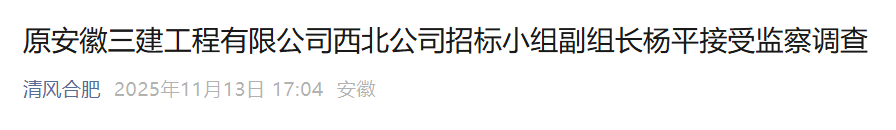 涉嫌严重违法，安徽一国企干部被查！