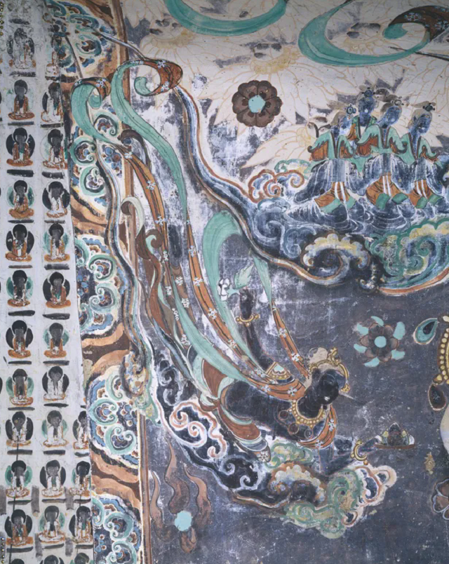 敦煌莫高窟第39窟 飞天 盛唐