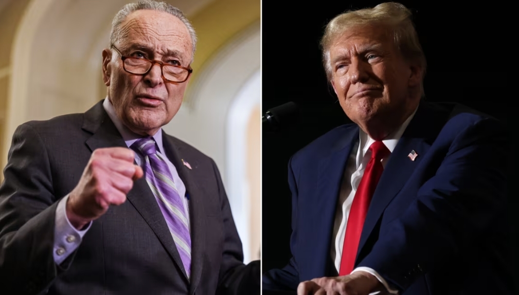 特朗普:舒默以为自己能打垮共和党人,结果是共和党人打垮了他