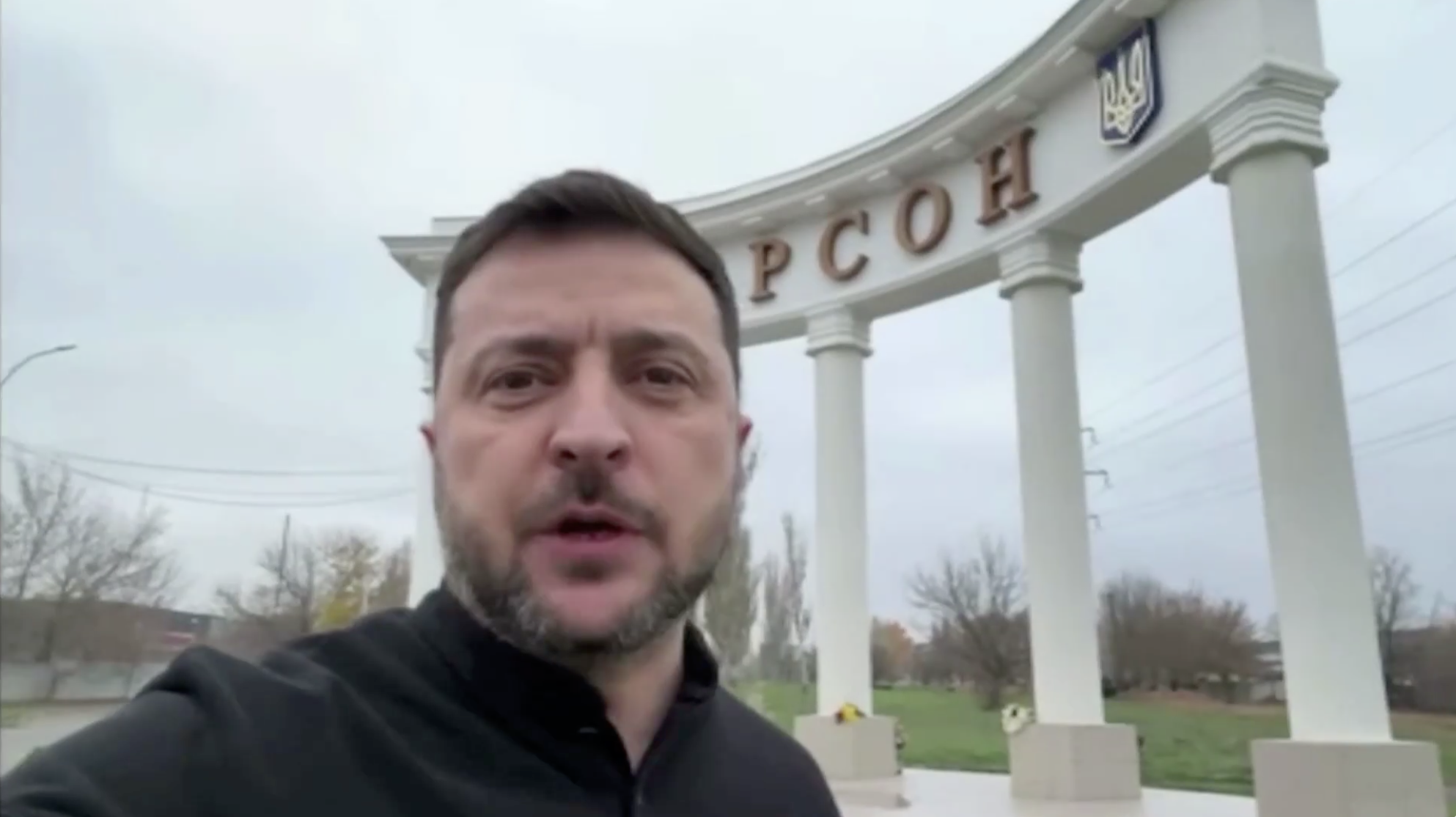 赫尔松解放三周年 泽连斯基到访