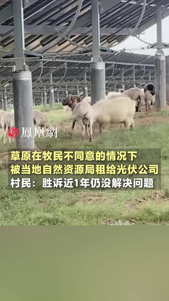 草原在牧民不同意的情况下，被自然资源局租给光伏公司，村民：胜诉近1年仍没解决问题；官方回应：正在请示领导 #宁夏  #灵武  #草原  #放牧  #社会