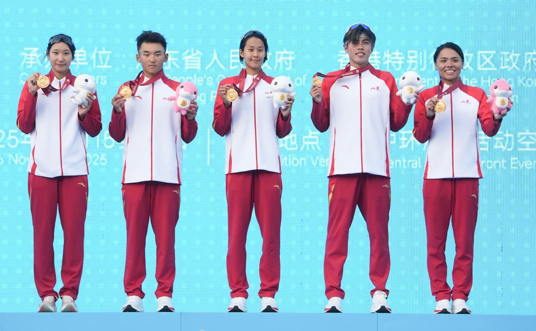 十五运会铁三混合接力 山东队成功卫冕冠军