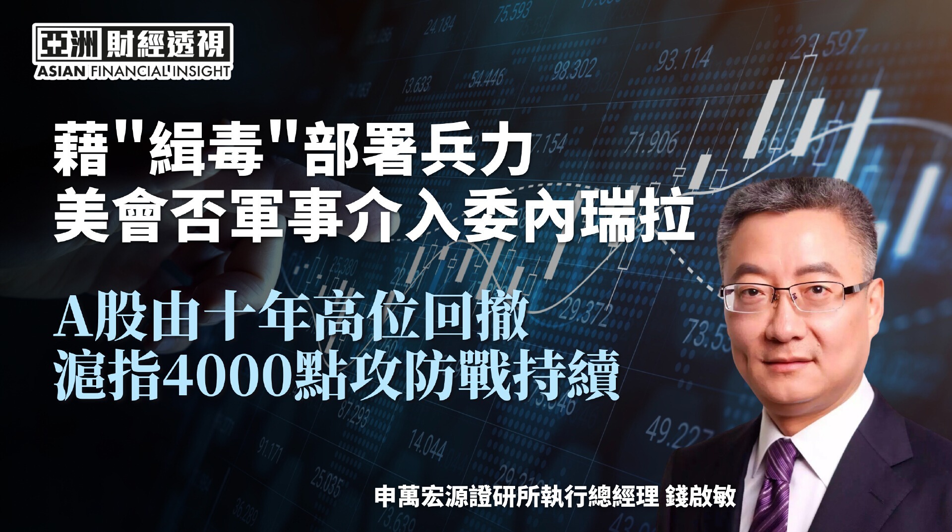 藉“缉毒”部署兵力，美会否军事介入委内瑞拉？A股由十年高位回撤，沪指4000点攻防战持续