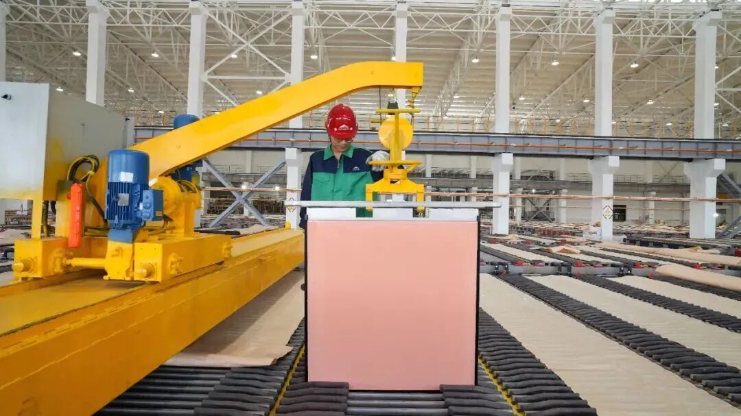 △金川集团40万吨/年智能铜电解项目生产现场（资料图）