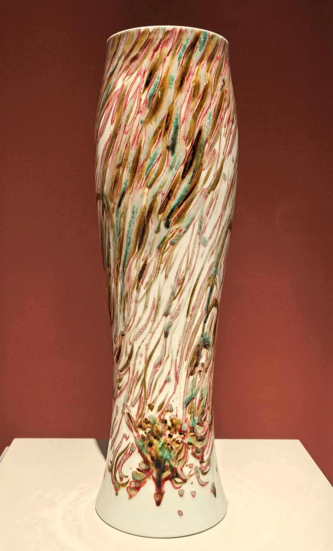 釉里红《敦煌飞天》陈少岳作