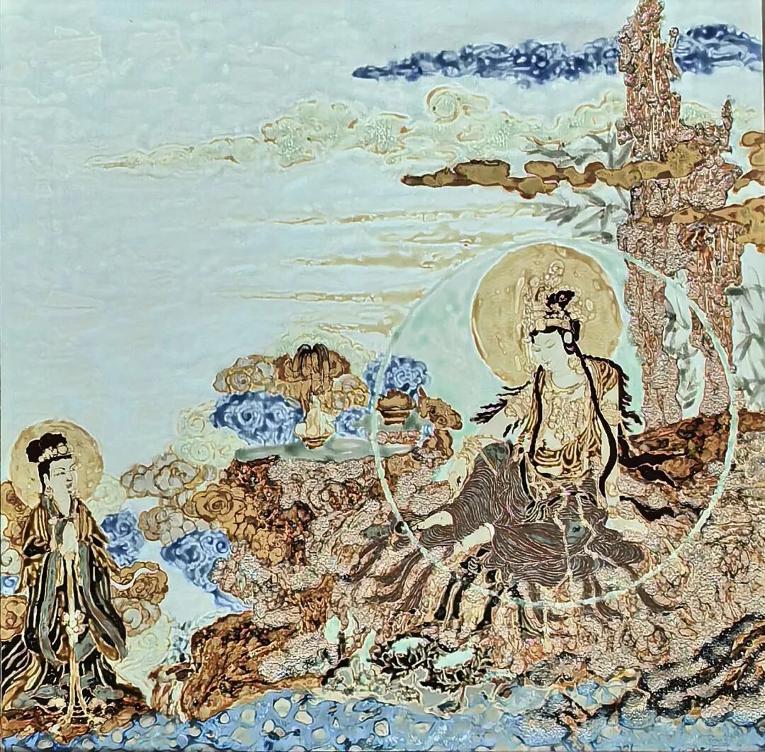 高温颜色釉《水月观音》范敏祺、管桢郁作