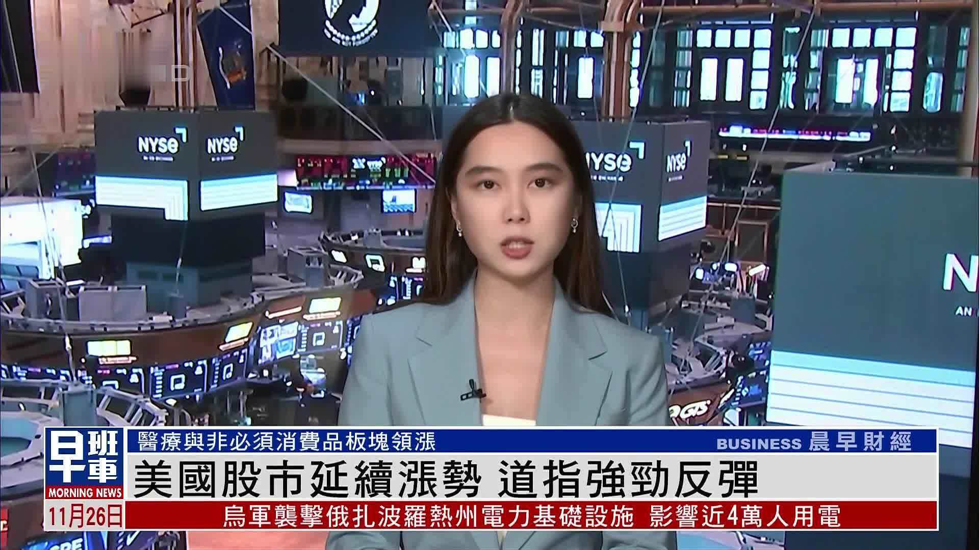 美国股市延续涨势 道指强劲反弹